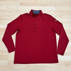 Under Armour UA Shirt Men’s XL Red Pullover Cold Gear Golf Loose 1/4 Zip Jumper